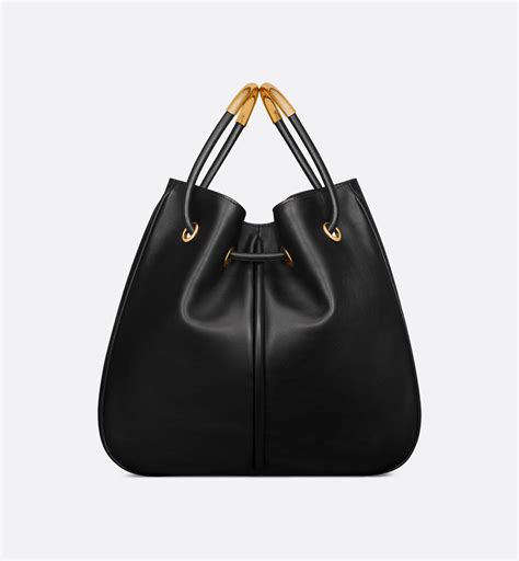 Large Dior Nolita Bag Black Calfskin 